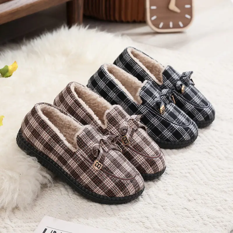 2026 Autumn and Winter New Style Fleece-Lined Warm Cotton Shoes, Comfortable Non-Slip Women's Shoes, Trendy Versatile Casual Korean-Style Loafers - Image 6