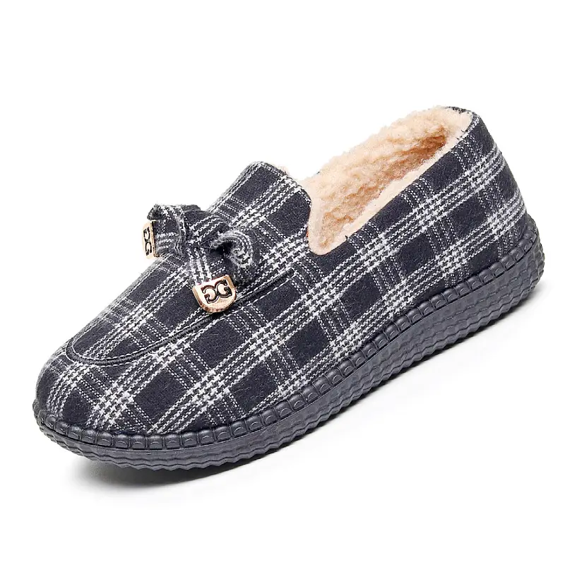2026 Autumn and Winter New Style Fleece-Lined Warm Cotton Shoes, Comfortable Non-Slip Women's Shoes, Trendy Versatile Casual Korean-Style Loafers - Image 8
