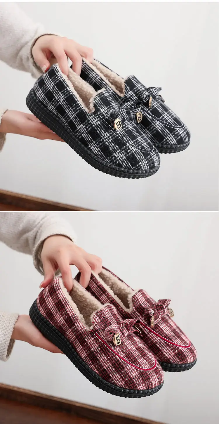 2026 Autumn and Winter New Style Fleece-Lined Warm Cotton Shoes, Comfortable Non-Slip Women's Shoes, Trendy Versatile Casual Korean-Style Loafers — feature 6