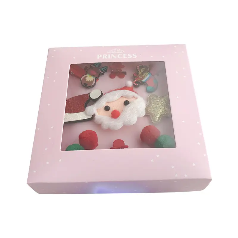 9-Piece Cute Christmas Hair Accessories Box for Kids