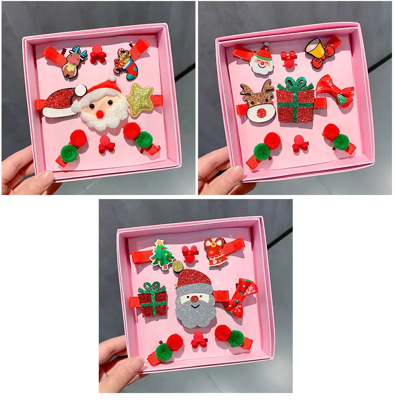 9-Piece Cute Christmas Hair Accessories Box for Kids — feature 3