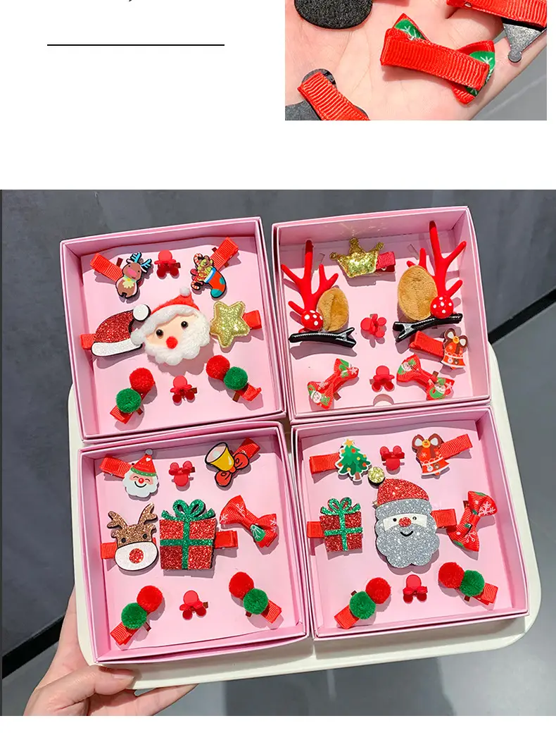 9-Piece Cute Christmas Hair Accessories Box for Kids — feature 7
