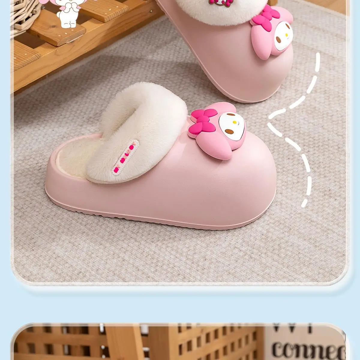 Hello Kitty Winter Plush Slippers Women Men Winter Snow Boots — feature 18