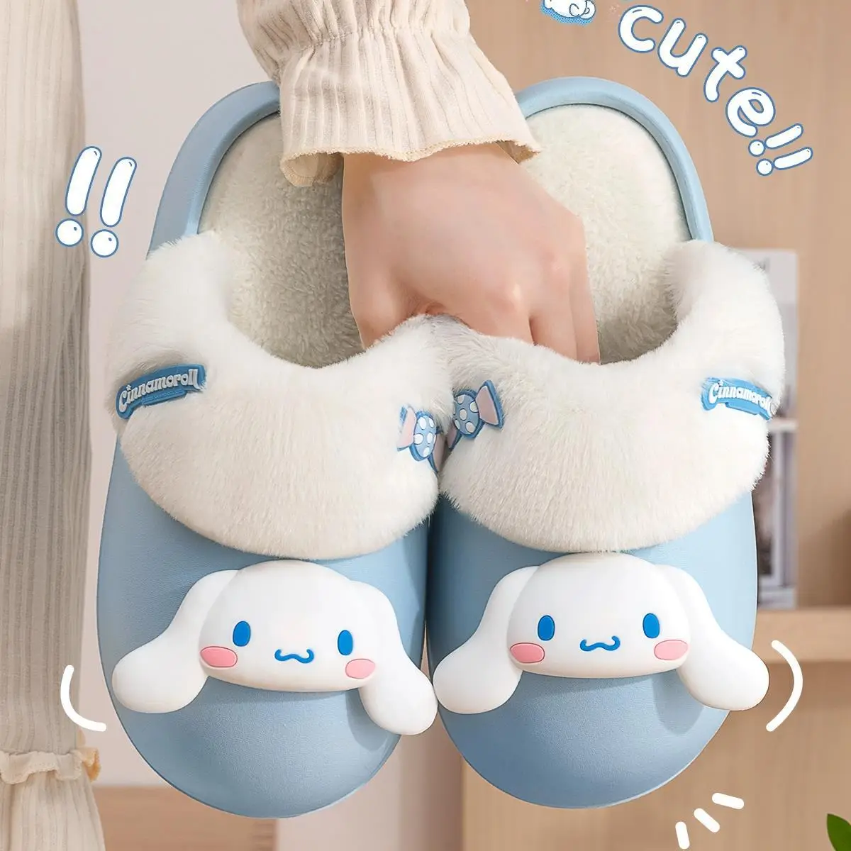 Hello Kitty Winter Plush Slippers Women Men Winter Snow Boots — feature 5