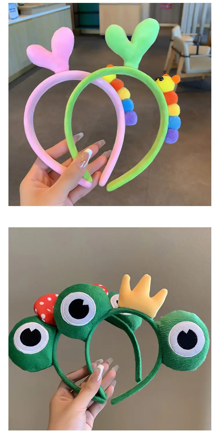 Green Frog Headband with Crown for Girls — feature 2