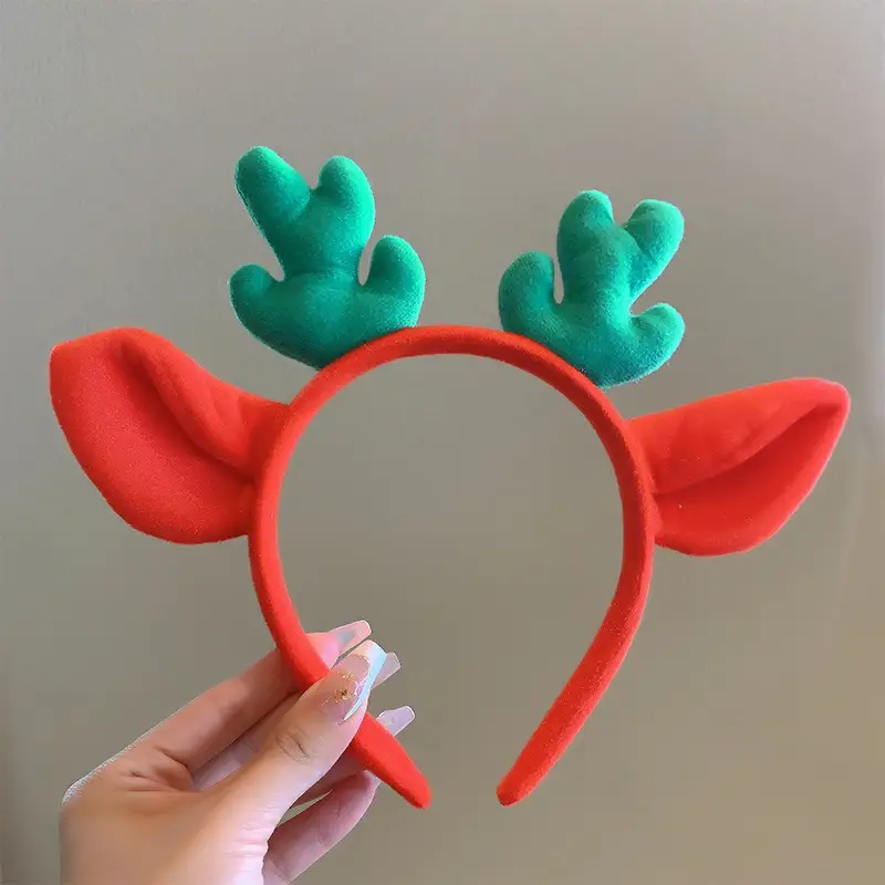 Green Frog Headband with Crown for Girls - Image 3