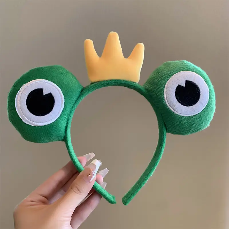 Green Frog Headband with Crown for Girls - Image 4