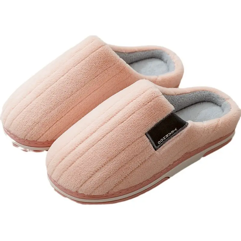 Winter new style cotton slippers thick-soled home warm non-slip slippers cotton female couple home indoor cotton slippers poop feeling - Image 12