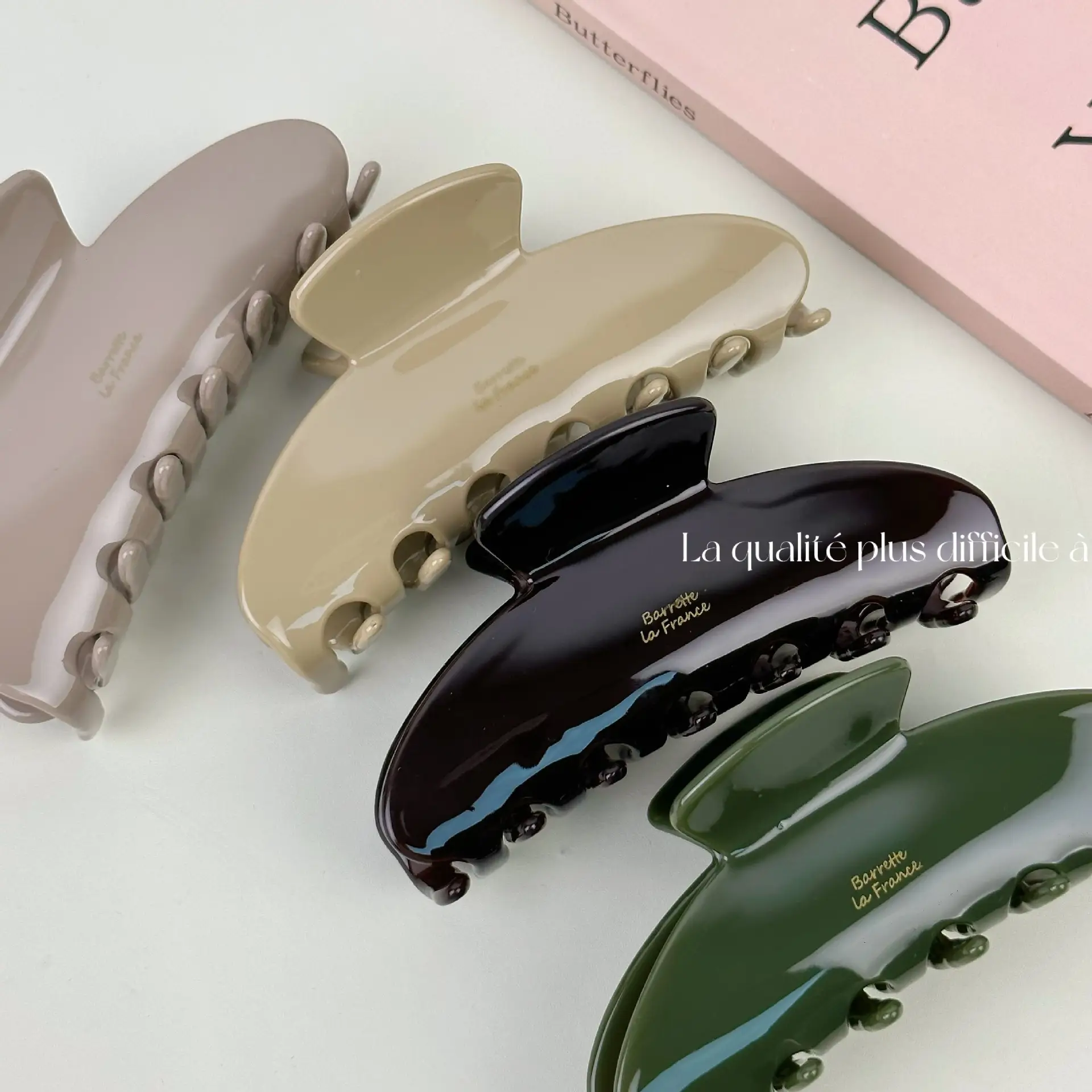Korean Style Acetate Updo Shark Clip Morandi Color - Image 6