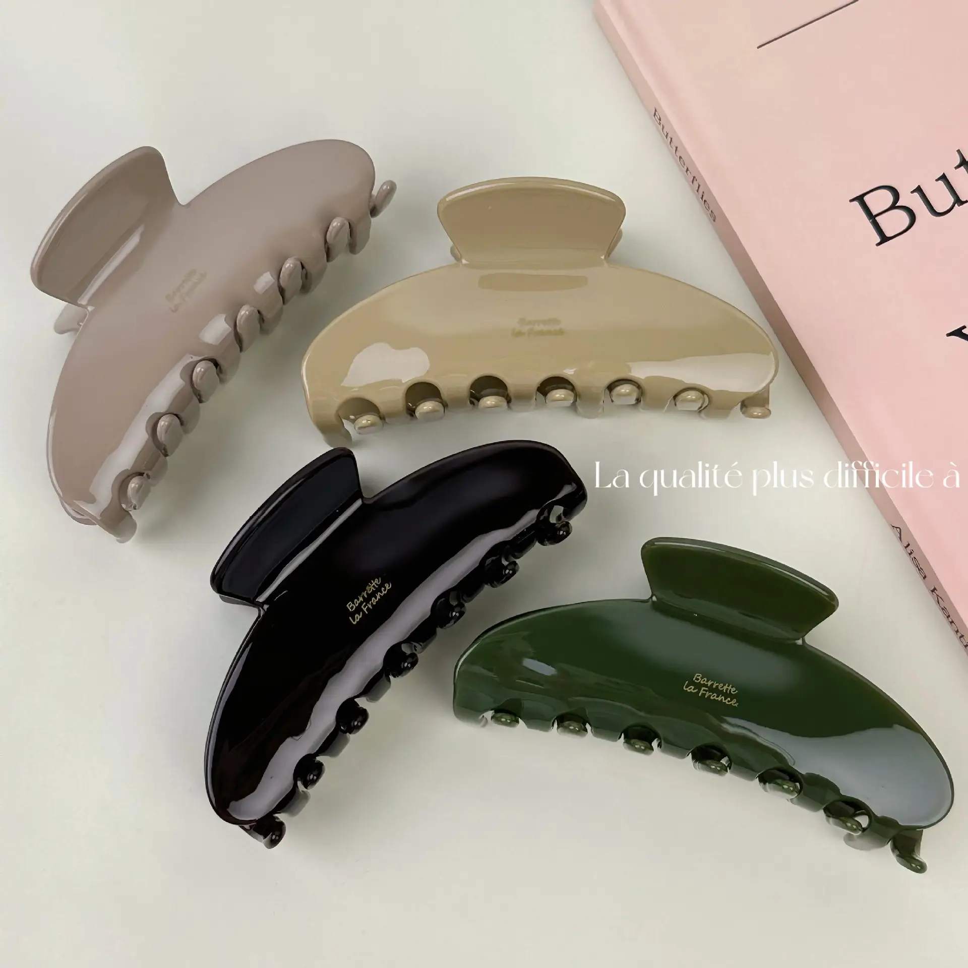 Korean Style Acetate Updo Shark Clip Morandi Color - Image 7