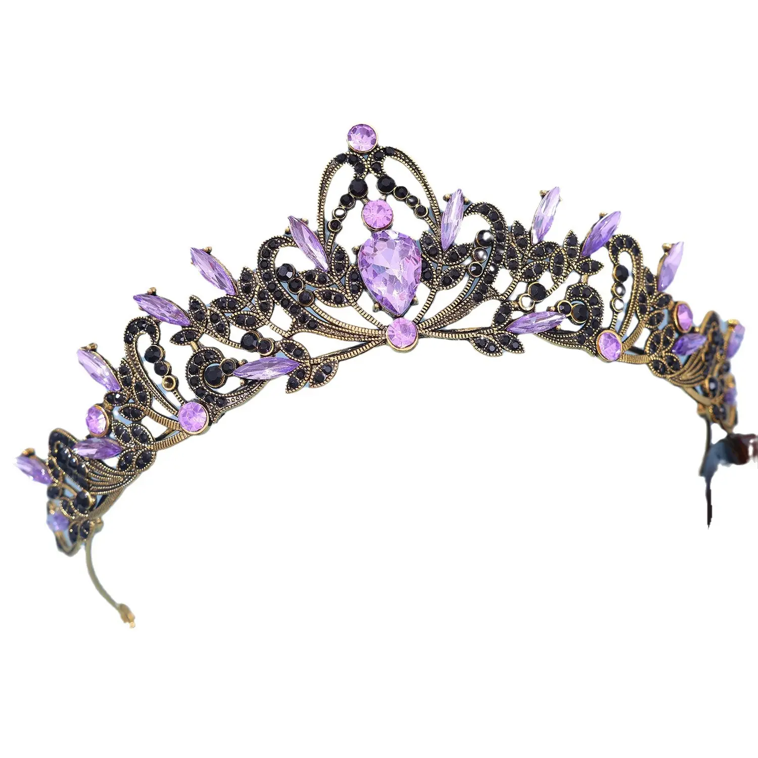 Cross Border Bridal Crown Hairband Pink Crystal Princess Party Accessory