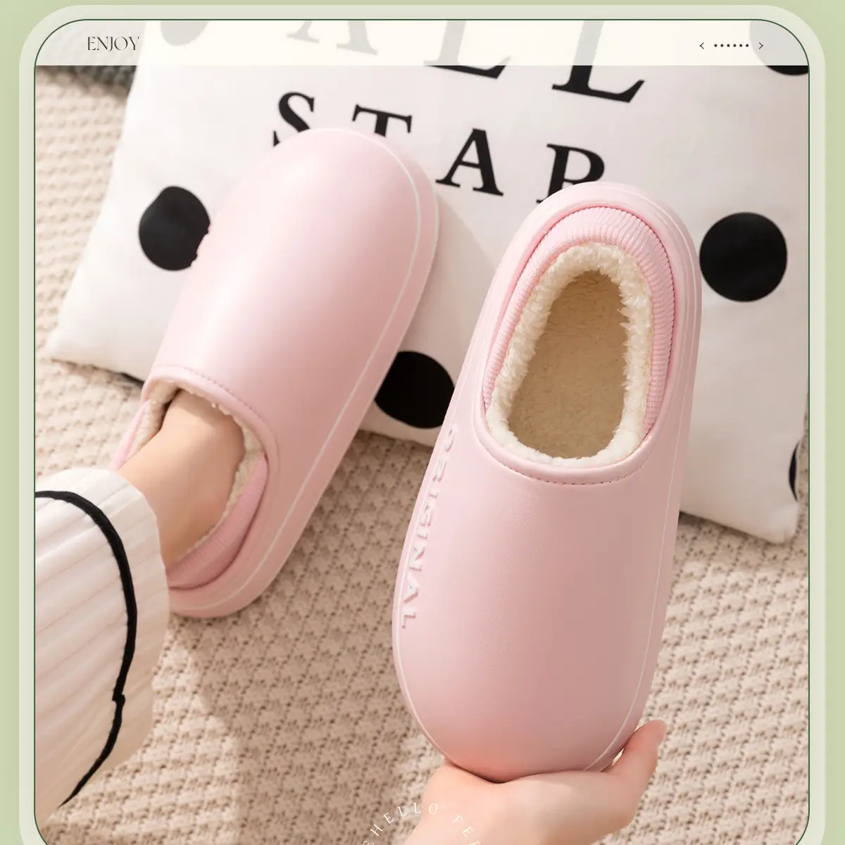 Women Cotton Slippers Winter Warm Non-Slip — feature 14