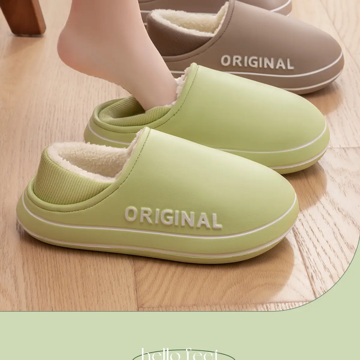 Women Cotton Slippers Winter Warm Non-Slip — feature 2