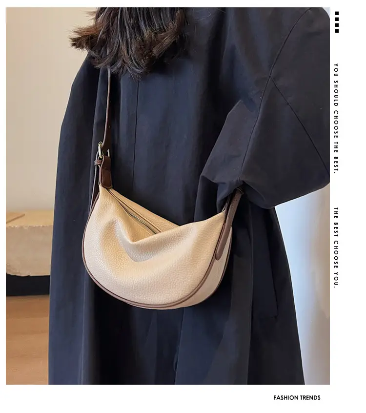 Women's Large Capacity Shoulder Crossbody Bag Cream New 2026 — feature 10