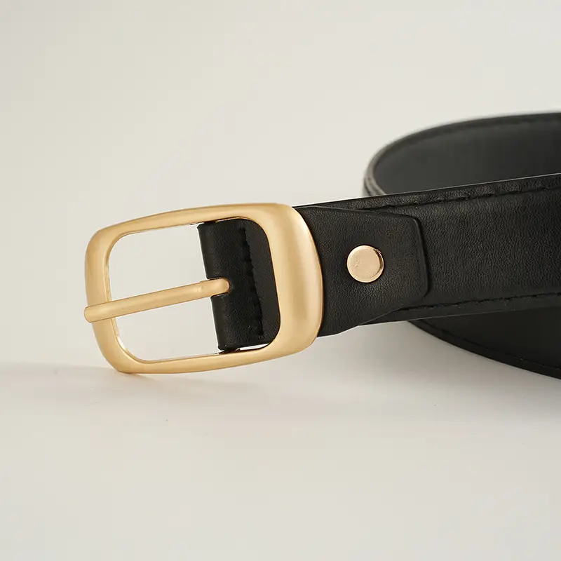 Women's Belt with Black Gold Buckle for All Occasions — feature 12