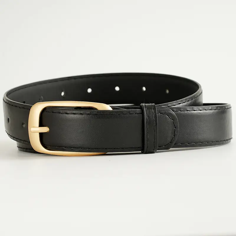 Women's Belt with Black Gold Buckle for All Occasions — feature 9