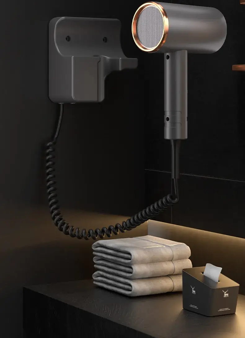 Wall-Mounted Hair Dryer with Corded Power — feature 19