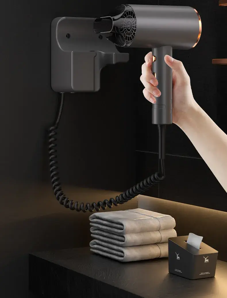 Wall-Mounted Hair Dryer with Corded Power — feature 9