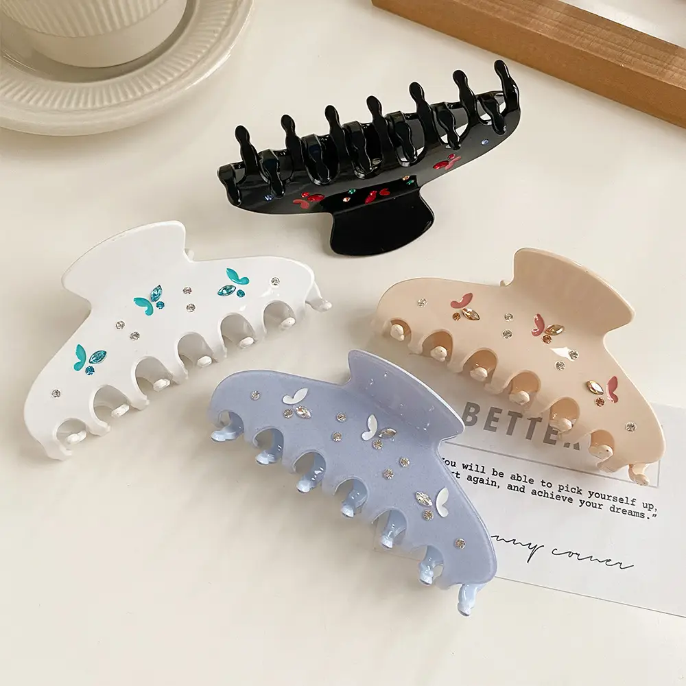 Rhinestone Butterfly Hairpin for Girls Updo - Image 6