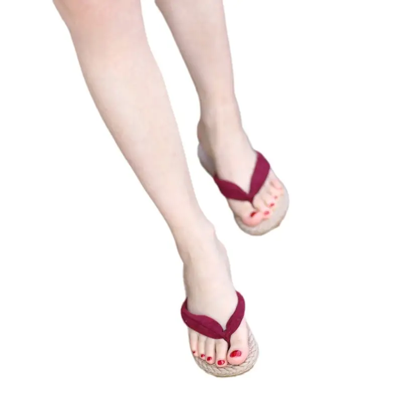Women's Pink Japanese Style Soft Sole Flip Flops - Image 13