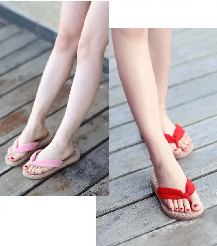 Women's Pink Japanese Style Soft Sole Flip Flops — feature 3