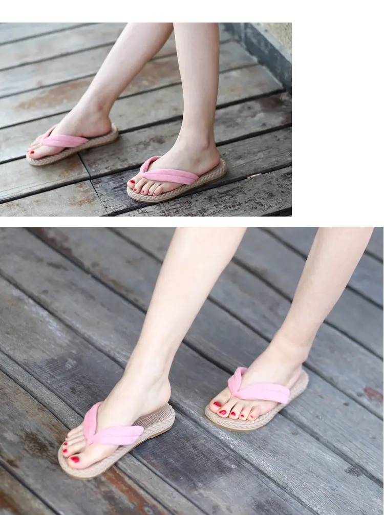 Women's Pink Japanese Style Soft Sole Flip Flops — feature 6