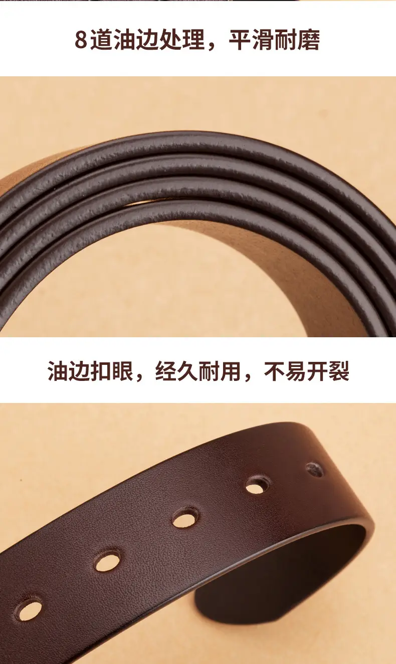 New Men's Genuine Leather Belt with Retro Pin Buckle — feature 24