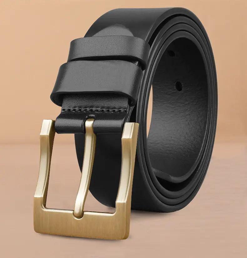 New Men's Genuine Leather Belt with Retro Pin Buckle — feature 30
