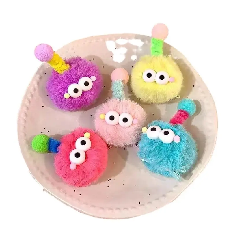 Plush Monster Hairpin with Pink Tassel - Image 10