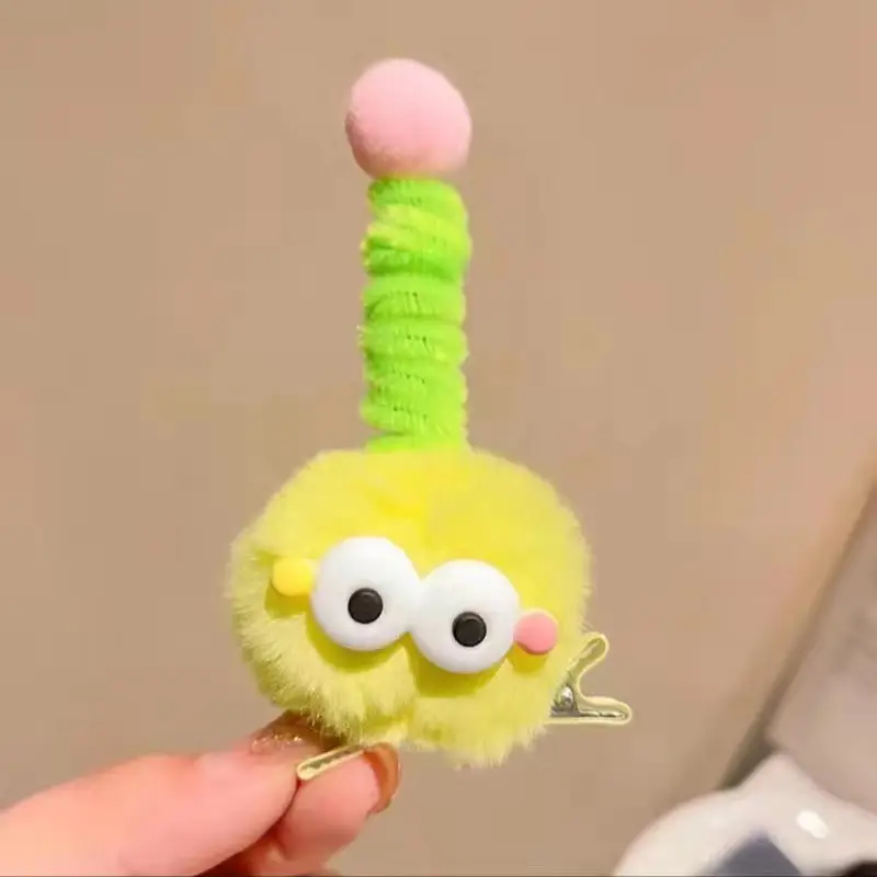 Plush Monster Hairpin with Pink Tassel - Image 4