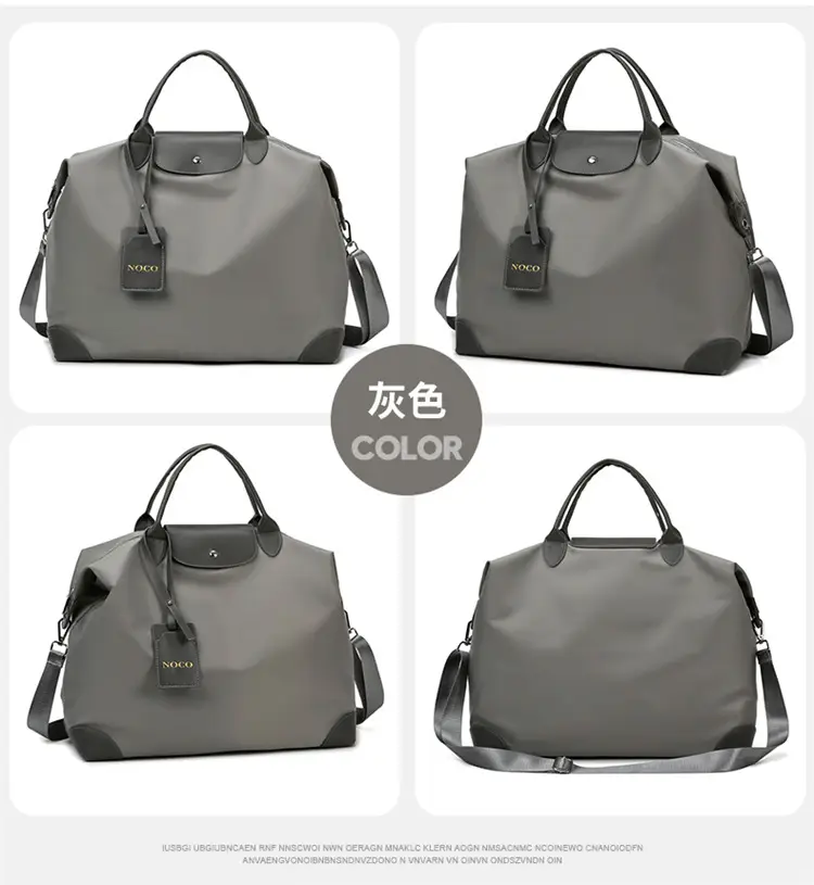 Women's Purple Shoulder Bag with Strap & Leather Trim — feature 28