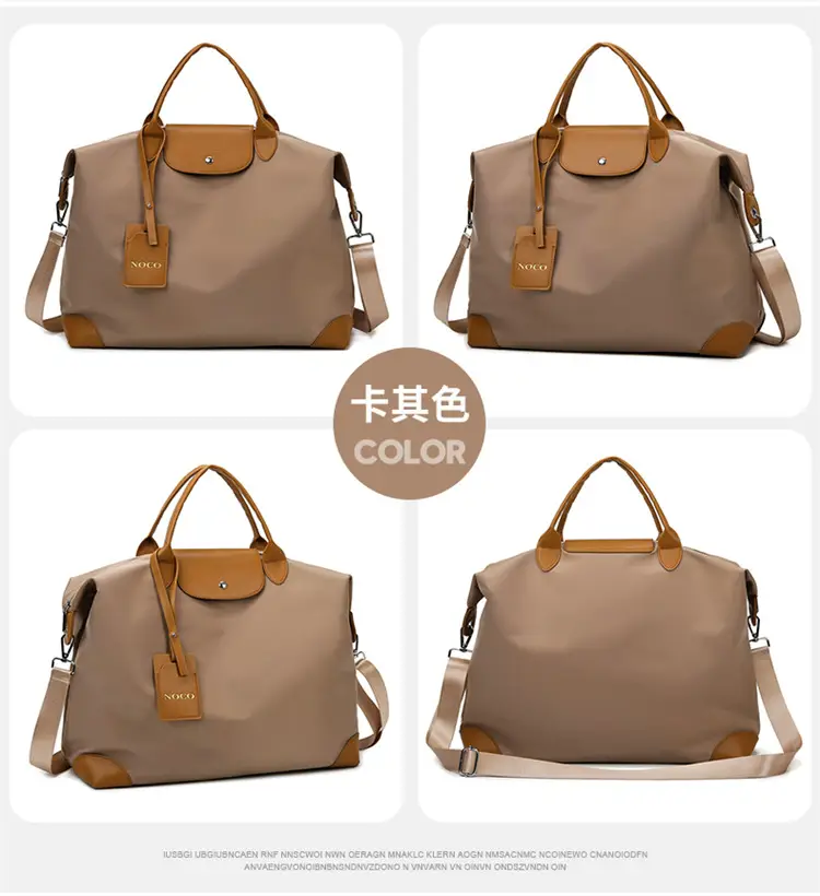 Women's Purple Shoulder Bag with Strap & Leather Trim — feature 29