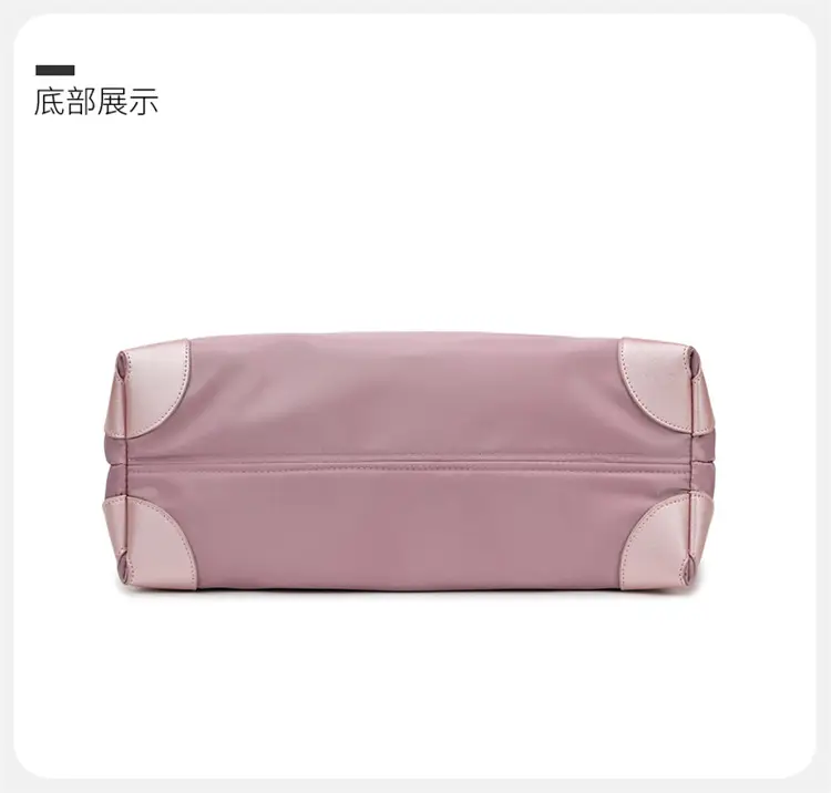 Women's Purple Shoulder Bag with Strap & Leather Trim — feature 37
