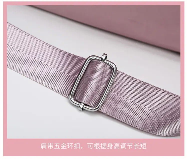 Women's Purple Shoulder Bag with Strap & Leather Trim — feature 42