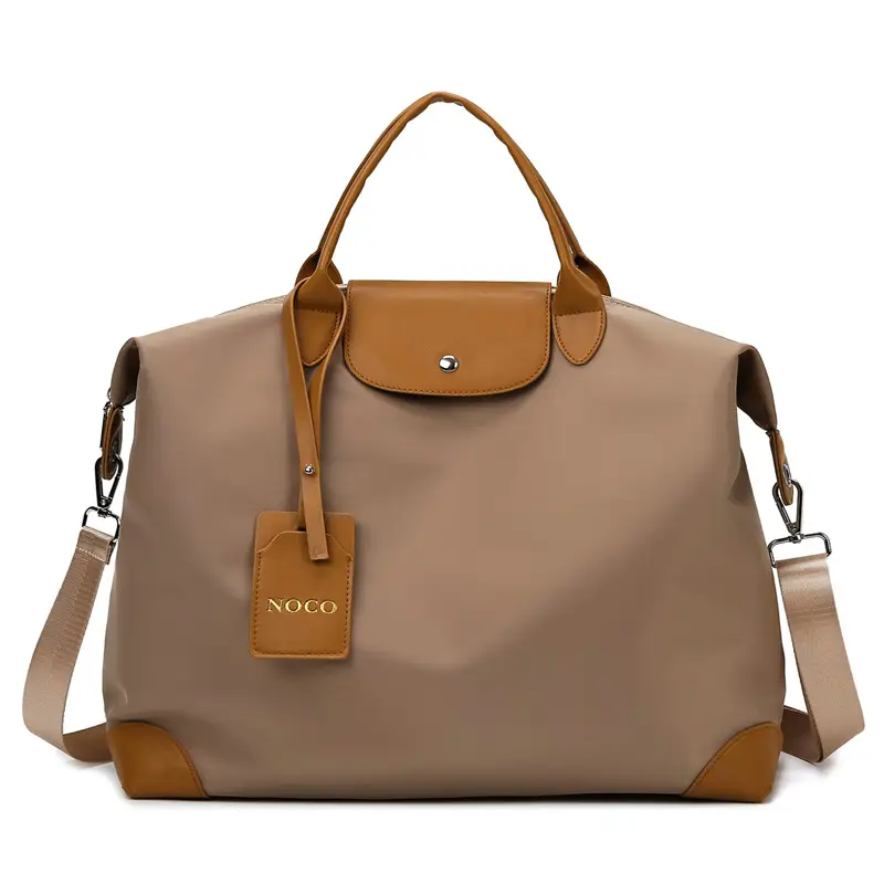 Women's Purple Shoulder Bag with Strap & Leather Trim - Image 4