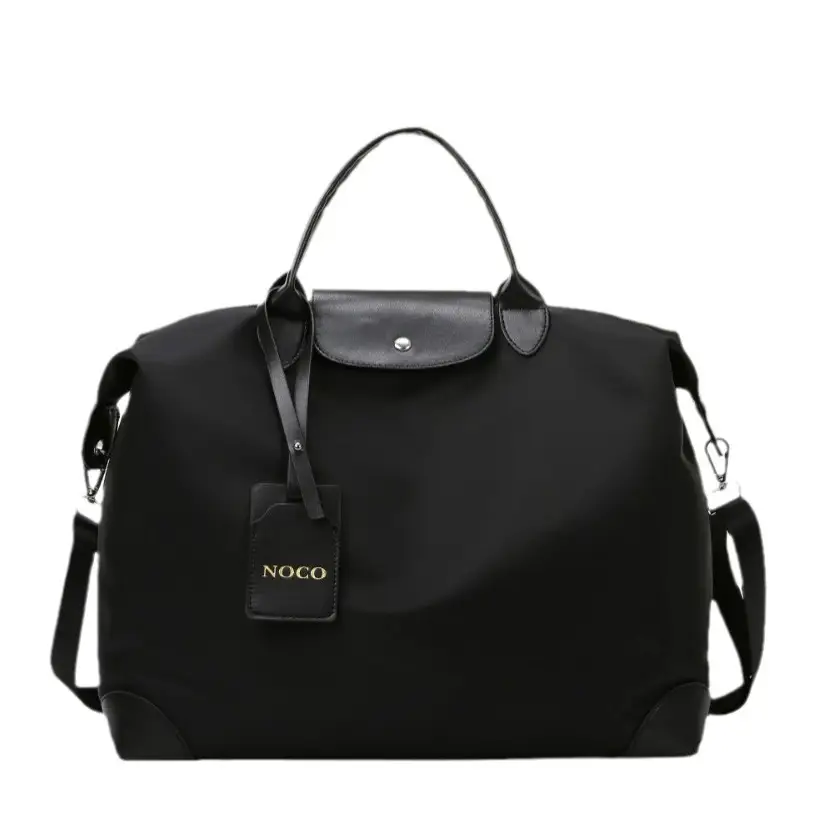 Women's Purple Shoulder Bag with Strap & Leather Trim - Image 6