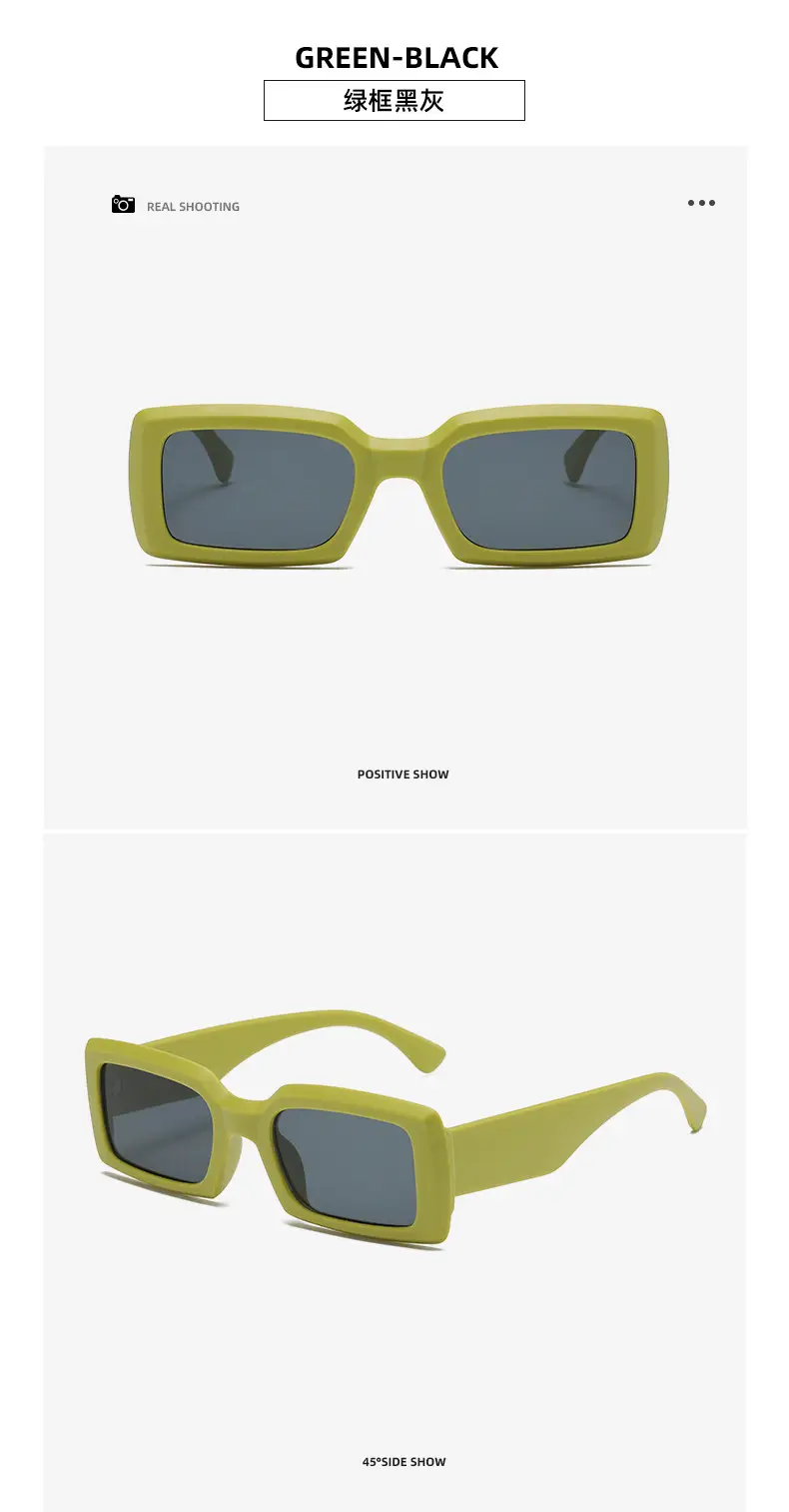 New European American Fashion Rectangular Sunglasses Women β feature 5