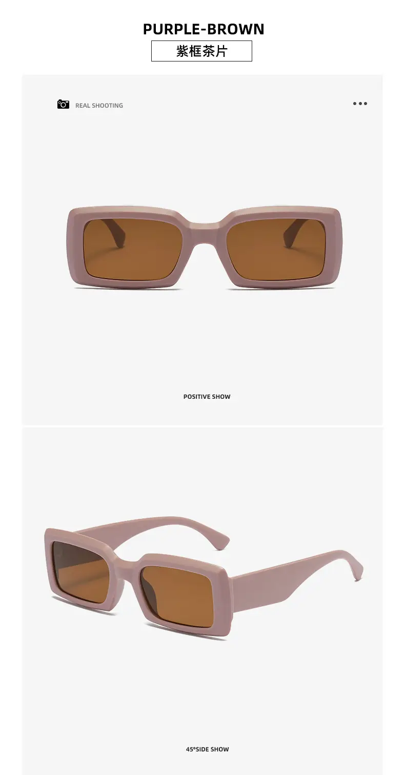New European American Fashion Rectangular Sunglasses Women β feature 7