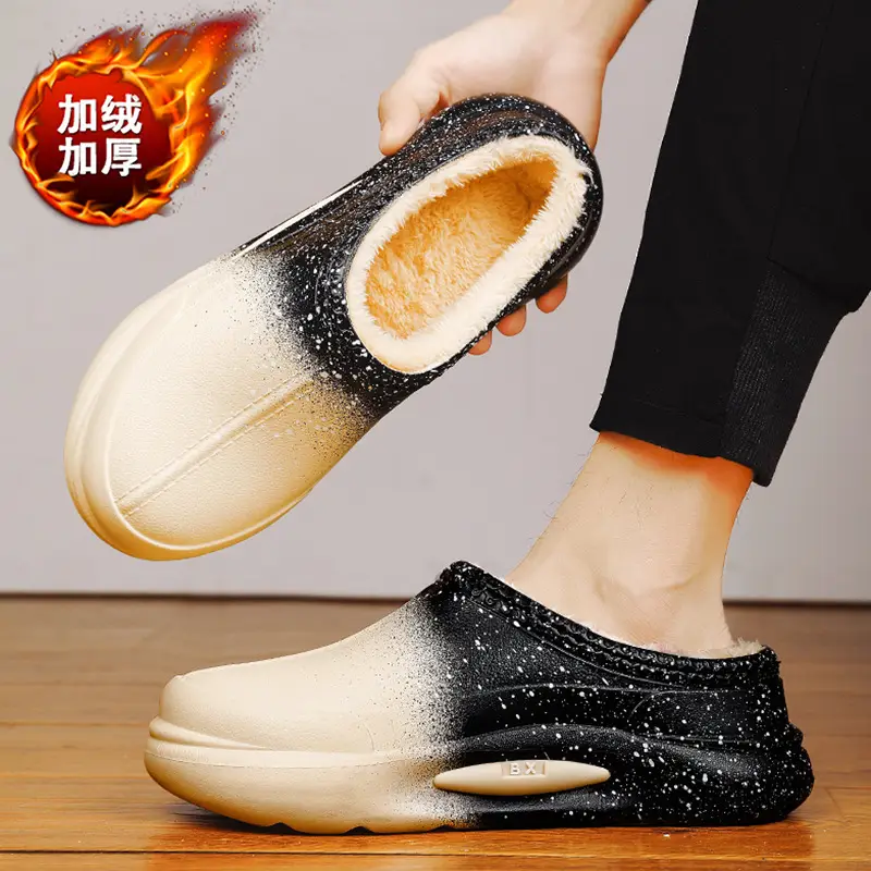New Cotton Slip-On Winter Shoes for Men Women Fleece Lined Warm Waterproof - Image 4