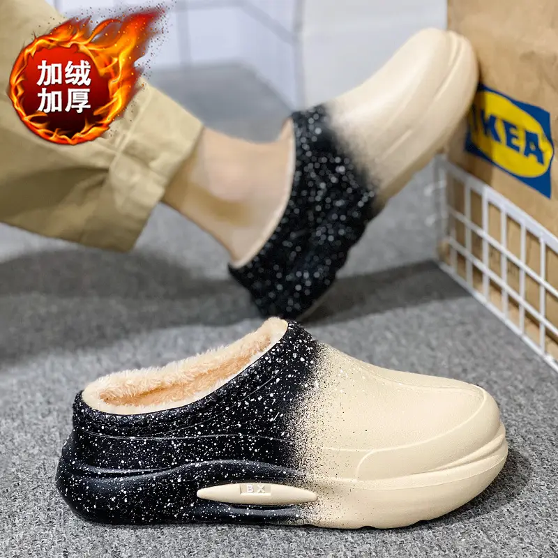 New Cotton Slip-On Winter Shoes for Men Women Fleece Lined Warm Waterproof - Image 2