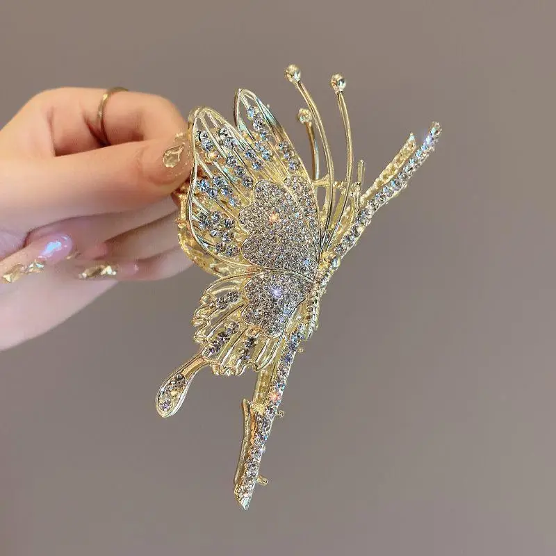 Chinese Style Pearl Rhinestone Hair Clip 11cm - Image 12