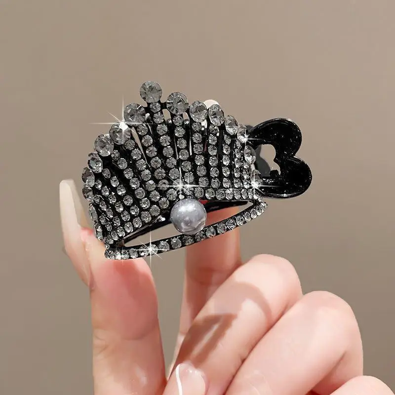 Chinese Style Pearl Rhinestone Hair Clip 11cm - Image 22