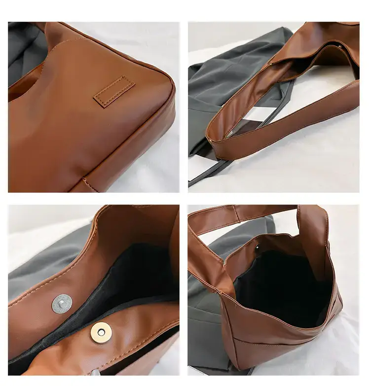 Women's Retro Shoulder Bag Brown Large Capacity 2023 — feature 10