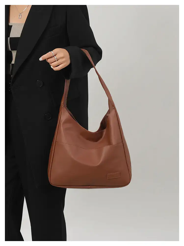 Women's Retro Shoulder Bag Brown Large Capacity 2023 — feature 18