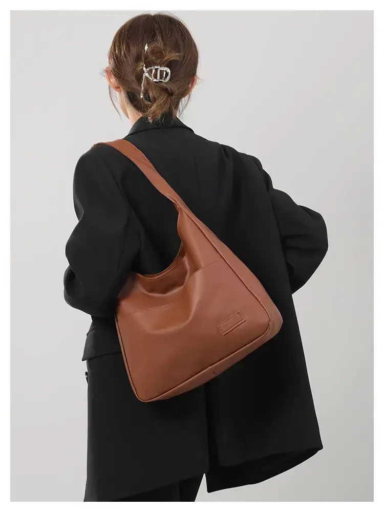 Women's Retro Shoulder Bag Brown Large Capacity 2023 — feature 20