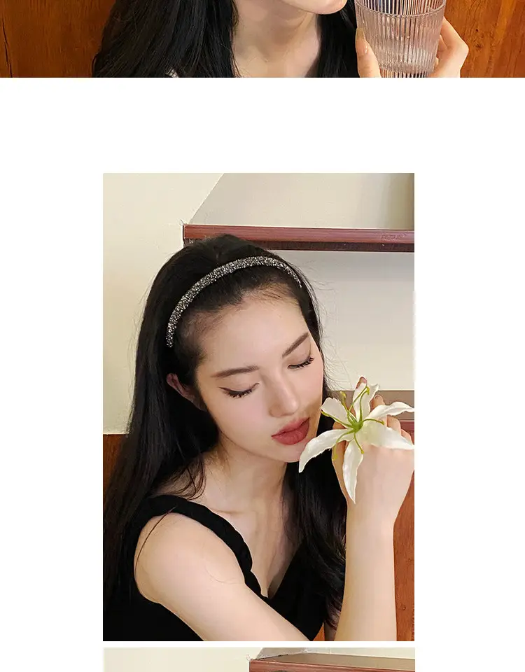 Broken Hair Finish Diamond Hairband for Women — feature 8