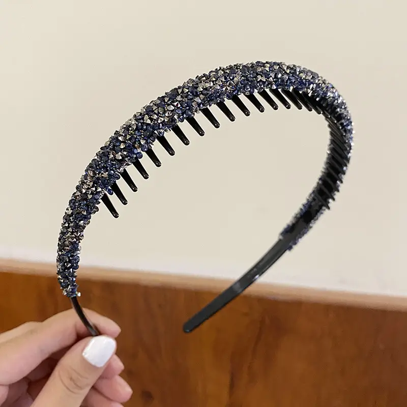 1# random drill with toothed headband-blue