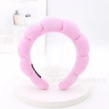 Girls Pink Puffy Sponge Headband for Outing - Image 18