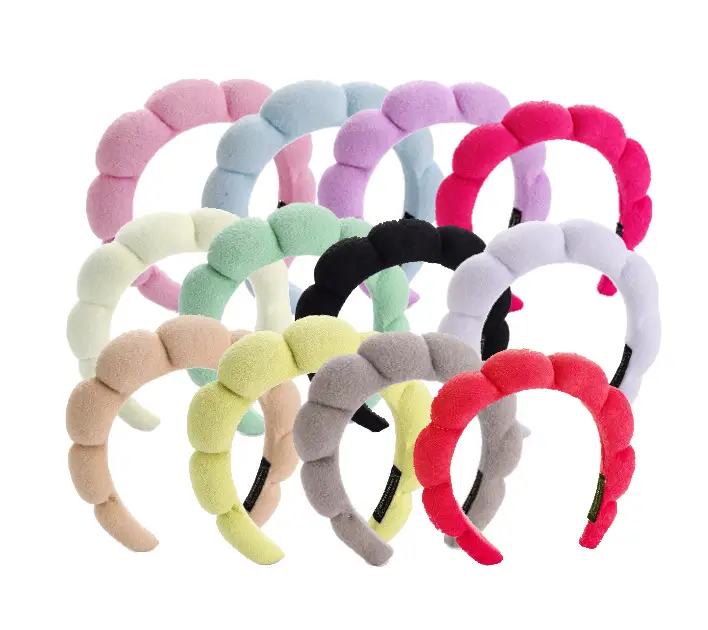 Girls Pink Puffy Sponge Headband for Outing — feature 1