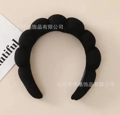 Girls Pink Puffy Sponge Headband for Outing - Image 3